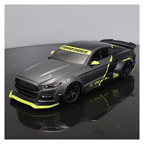 HUGGES Für Ford Mustang GT 2015 1 18 Simulation Schwarz Sportwagen Statische Simulation Diecast Alloy Model Car von HUGGES