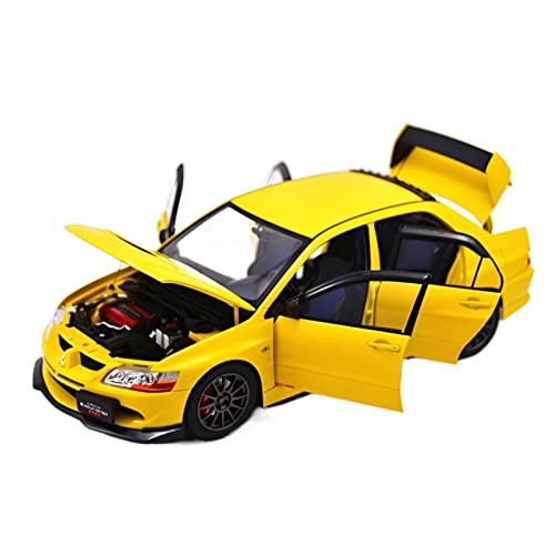 HUGGES Für Mitsubishi EVO 8. Generation 1 18 Simulation Legierung Automodell Sammlerstücke Jungen Spielzeug Geschenk Display(Yellow) von HUGGES