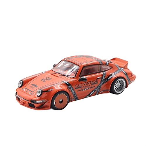 HUGGES Für Porsche 911 RWB964 1 64 Orange Farbe Legierung Auto Modell Sammler Dekoration Spielzeug Geschenk von HUGGES
