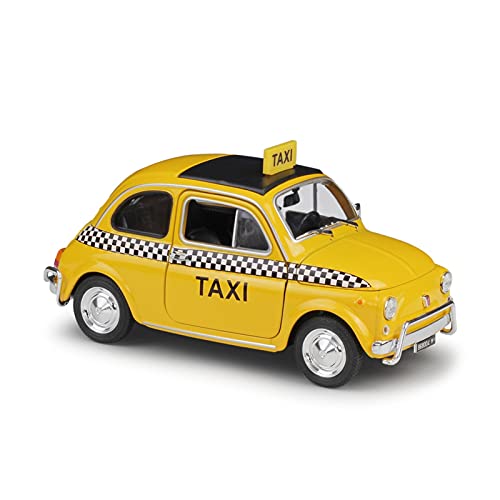 HUGGES Maßstab 1 24 Diecast FIAT Nuova 500 Taxi Simulator Legierung Automodell Spielzeug Junge Geschenk Sammlung Handwerk von HUGGES