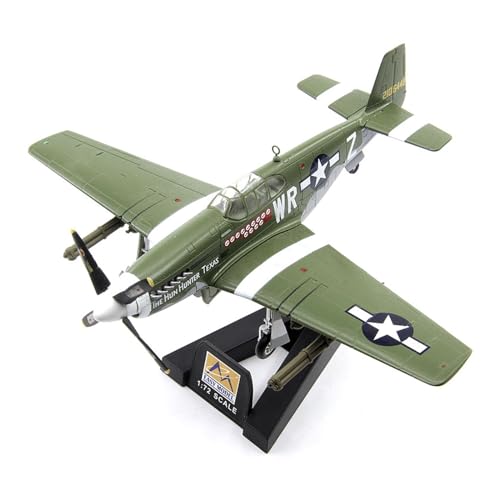 HUGGES Maßstab 1 72 Für Amerikanisches Jagdflugzeug P-51B Mustang, Fertiges Flugzeugmodell, Ornament, Spielzeug, Ausstellungssammlung, Geschenk 36357 von HUGGES