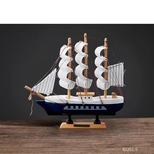 HUGGES Segelboot-Modell, kreatives Zuhause, Wohnzimmer-Dekoration, Weinschrank, Eingangsbereich, Bücherregal, Schreibtisch, geschnitzter Nippes, 20 cm von HUGGES