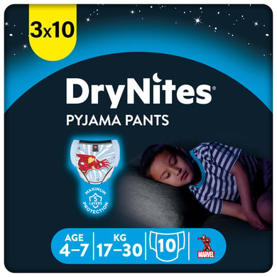 Huggies DryNites Pyjama Pants Einweg Jungen 4-7 Jahre 3 x 10 Stück von HUGGIES® DryNites®