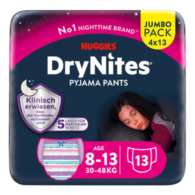 Huggies DryNites Pyjama Pants Einweg Mädchen 8-13 Jahre Jumbopack 4 x 13 von HUGGIES® DryNites®