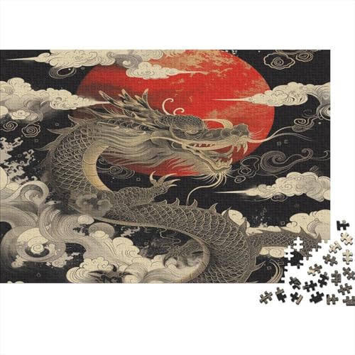 Drache Puzzle 1000 Teile - Puzzle Für Erwachsene, Puzzle, Puzzlespiel Erwachsenen Puzzlespiel Puzzel 1000pcs (75x50cm) von HUHONGQI