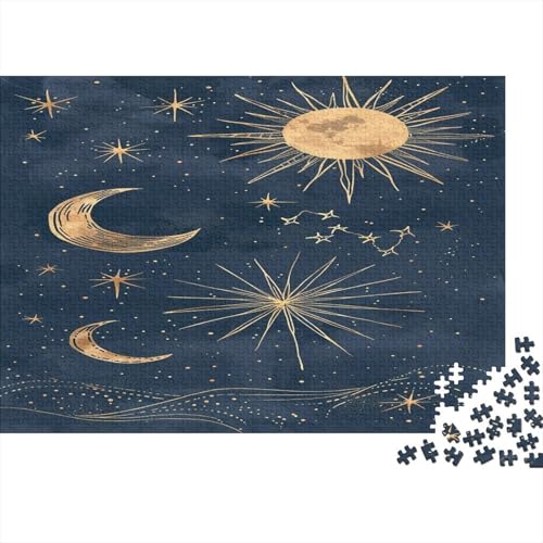 Sonne Mond Puzzle 1000 Teile Puzzle Erwachsene Schwieriges Schwer Puzzle Für Erwachsene Und Kinder Ab 14 Jahren Puzzel 1000pcs (75x50cm) von HUHONGQI