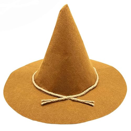 HUIFACAI Bequemer Hexenhut für Erwachsene, Unisex, Halloween, Kopfschmuck, Teenager, Schule, Aufführungen, Karneval, Party, Hut, einfarbig von HUIFACAI