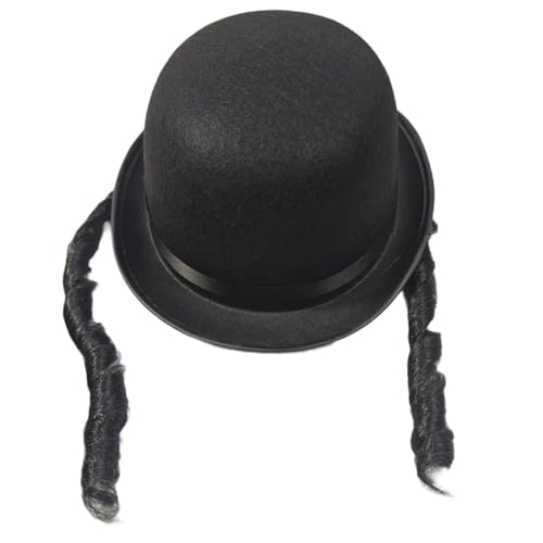 HUIFACAI Bowlers Hut, Zylinder für Erwachsene, runder Hut, Bühnenshow, Kopfbedeckung, Maskeraden, Kostüm, Hut, Rollenspiel, Gentleman-Hut von HUIFACAI