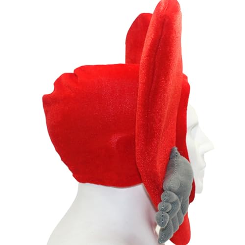 HUIFACAI Halloween-Herz-Hut, Kopfbedeckungen, Plüsch-Kopfbedeckungen für Maskeraden, Halloween, Plüsch, Cartoon-Hut, Kopfbedeckungen von HUIFACAI
