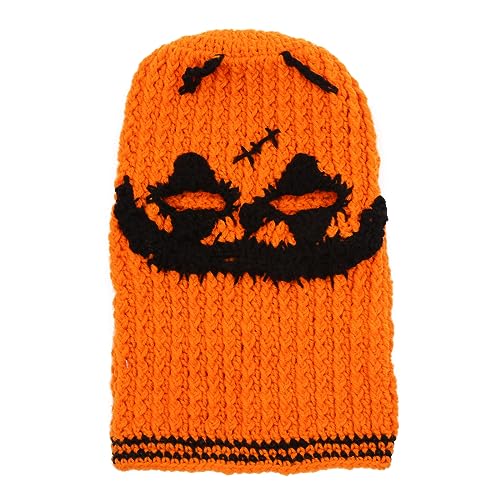 HUIFACAI Halloween-Sturmhaube, Strickmütze, Blutung, Party, Urlaub, Winter, warme Mütze, Vollkopf-Thema für Teenager und Erwachsene von HUIFACAI