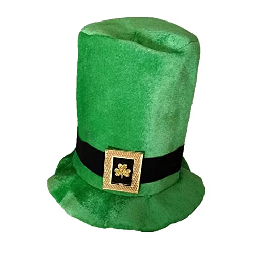 HUIFACAI Shamrock Hat Saint Patrick Day Hat Grüner Koboldhut Irischer Koboldhut Grüner Zylinder Magier Zylinder von HUIFACAI