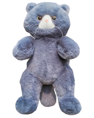 HUIJUFU Realistisches Katzenplüschtier, 45 cm, Kuscheltier, lebensechte ausgestopfte Katze, weiches Plüschtier, Peluche de Gato (Gray) von HUIJUFU