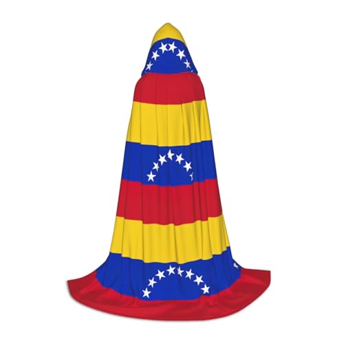 HUIKGIER Flagge von Venezuela, bedruckter Kapuzenumhang, festlicher langer Umhang für Männer und Frauen, für Karneval, Mottoparty, Dekorationen von HUIKGIER