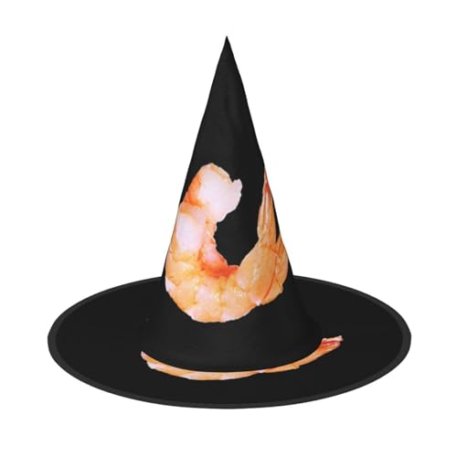 HUIKGIER Glutton Shrimps Print Halloween Hüte Einzigartige Hexenhüte für Damen Herren - Party-Dekorationen für Halloween von HUIKGIER