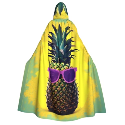 HUIKGIER Psych Ananas Zitat Druck Erwachsene Kapuzenumhang Männer Frauen Halloween Karneval Cosplay - Mittelalter Hexe Thema von HUIKGIER