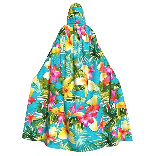 HUIKGIER Sommer Stil Hawaii-Druck Erwachsene Kapuzenumhang Männer Frauen Halloween Karneval Cosplay - Mittelalter Hexe Thema von HUIKGIER