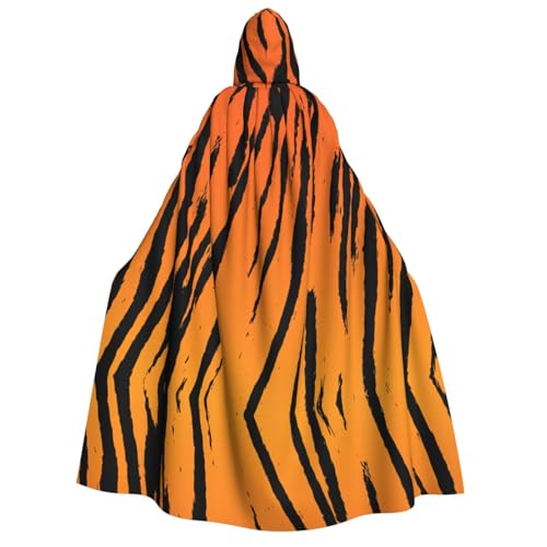 HUIKGIER Tiger Stripe Print Erwachsene Kapuzenumhang Männer Frauen Halloween Karneval Cosplay - Mittelalter Hexe Thema von HUIKGIER