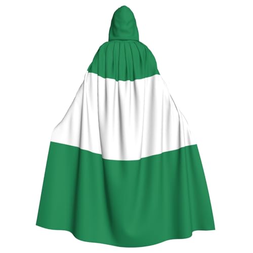 HUIKGIER Umhang mit Kapuze für Halloween, Motiv: Flagge von Nigeria, Allzweck-Umhang, für Damen und Herren, Karneval, Mottoparty, Cosplays von HUIKGIER