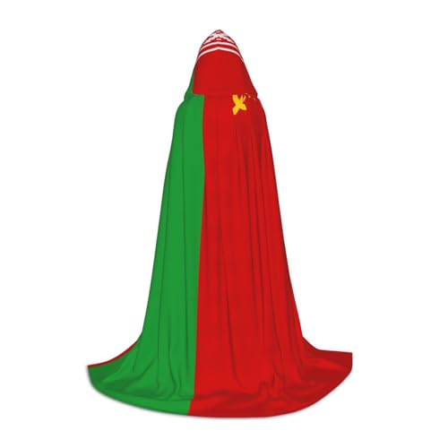 HUIKGIER Umhang mit Kapuze und Flagge von Belarus, Halloween-Umhang, Cosplay-Kostüm-Zubehör, Hexenumhang, Themenpartys von HUIKGIER