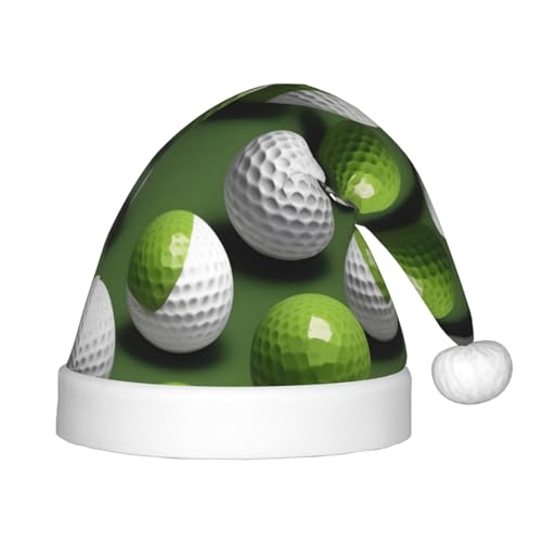 HUIKGIER Weihnachtsmannmützen mit Golfball-Aufdruck, unisex, Weihnachts-Stirnbänder für den Außenbereich, Weihnachtsfeier, Geschenk von HUIKGIER