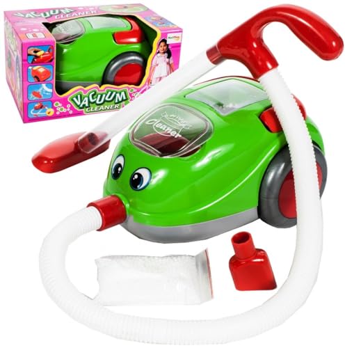 PREMIUM Kinderstaubsauger Vacuum Cleaner mit Saugfunktion Licht Musik - Spielzeug Staubsauger Sauger Spielzeugsauger für Kinder mit hohem Spaßfaktor von HUKITECH