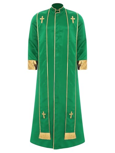 HULIJA Herren Priesterkostüm Priesterrobe mit Stola Pastor Predigergewänder Kirchenchor Kostüm Grün M HULIJA Herren Priesterkostüm Priesterrobe mit Stola Pastor Predigergewänder Kirchenchor Kostüm Grün M von HULIJA