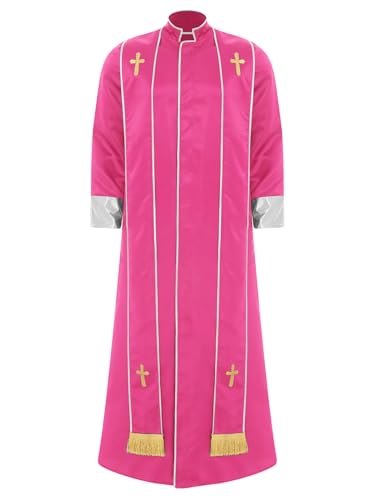 HULIJA Herren Priesterkostüm Priesterrobe mit Stola Pastor Predigergewänder Kirchenchor Kostüm Rosa 3XL HULIJA Herren Priesterkostüm Priesterrobe mit Stola Pastor Predigergewänder Kirchenchor Kostüm Rosa 3XL von HULIJA