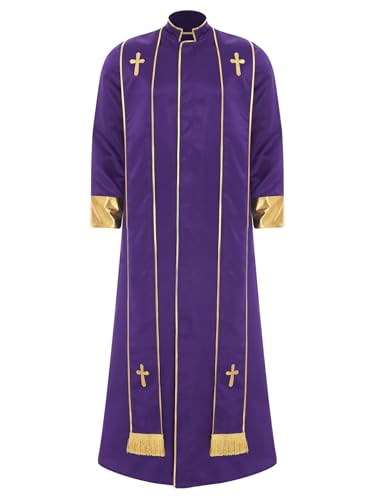 HULIJA Herren Priesterkostüm Priesterrobe mit Stola Pastor Predigergewänder Kirchenchor Kostüm Violett M HULIJA Herren Priesterkostüm Priesterrobe mit Stola Pastor Predigergewänder Kirchenchor Kostüm Violett M von HULIJA
