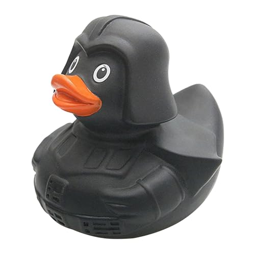 Gummiente, schwarze Badeente aus PVC, Sammlerspielzeug aus Gummi, Original, weiche Haptik, kleine Badeente Figur für Badewannen und Dekoration von HUNJHYC