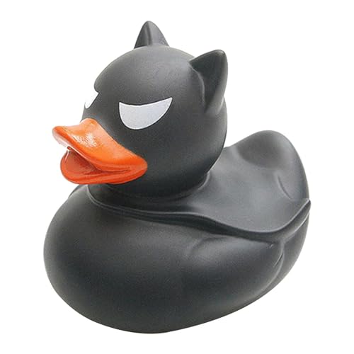 Gummiente, schwarze Badeente aus PVC, Sammlerspielzeug aus Gummi, Original, weiche Haptik, kleine Badeente Figur für Badewannen und Dekoration von HUNJHYC