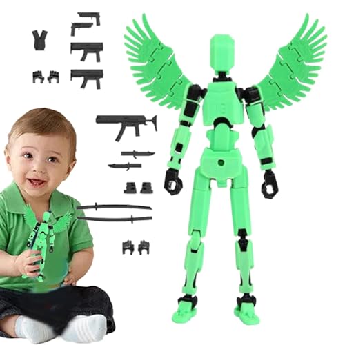 HUNJHYC Mehrgelenkige Actionfiguren | Bewegliche Puppe mit mehreren Gelenken | 3D-gedrucktes Mehrgelenk | Bewegliches Spielzeug mit mehreren Gelenken | Actionfiguren-Spielzeug für Kinder und Kinder von HUNJHYC