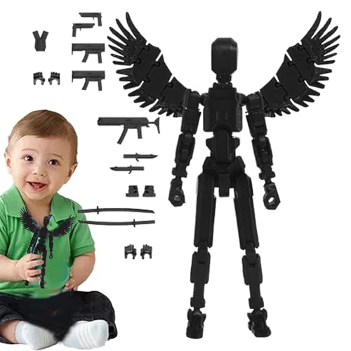 HUNJHYC Mehrgelenkige Actionfiguren | Bewegliche Puppe mit mehreren Gelenken | 3D-gedrucktes Mehrgelenk | Bewegliches Spielzeug mit mehreren Gelenken | Actionfiguren-Spielzeug für Kinder und Kinder von HUNJHYC