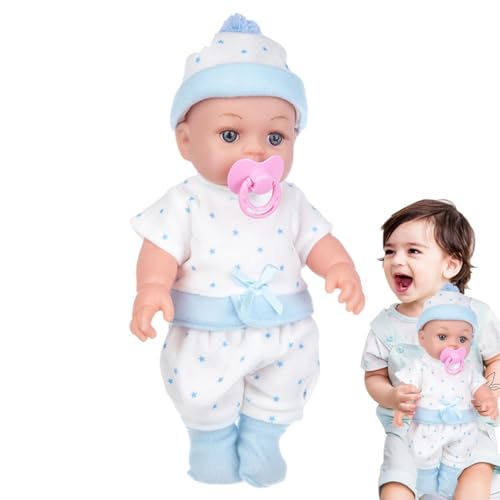 HUNJHYC Wiedergeborene Babypuppen | Silikonpuppen Reborn Baby | Realistische 12-Zoll-Ganzkörperpuppe, Kinderspielzeug zum Geburtstag für und Mädchen von HUNJHYC