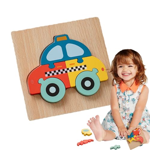 Holzpuzzles für Kleinkinder,-Holzpuzzles | 3D-Puzzles aus Holz für Kinder,-Spielzeug für Mädchen und im Alter von 1 bis 3 Jahren, Puzzle-Lernen, pädagogische Weihnachts- und Geburtstagsgeschenke von HUNJHYC