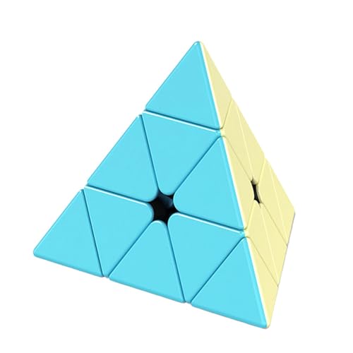 Speed Cube ohne Aufkleber Pyramide - Glatter Puzzlewürfel ohne Aufkleber | Zauberwürfel Pyramide glatt ohne Aufkleber | Pädagogische Geschwindigkeitswürfel | Zauberwürfel Dreieck von HUNJHYC