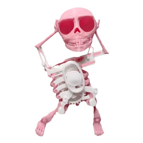 HUNYA 3D Dancing Skeleton, 3D Tanzen Skelett, 3D Skelett Spielzeug, Bewegliche Skelett Dekorationen, Totenkopffigur, Gruselige Tanzspielzeug Partydekorationen von HUNYA