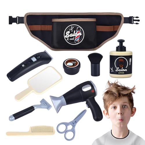 HUNYA Kinder-Friseur-Set, Kinder-Salon-Friseur-Set, Friseur-Set für Kinder, Stylist-Friseur-Friseur-Salon-Rollen-Haartrockner, Rollenspiel-Set für Kinder von HUNYA