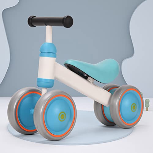 Kinder Laufrad Lauffahrrad Balance Bike ab 1 Jahr Baby Rutschrad mit TPU-Rädern Keine Schrauben Geschenke für Jungen/Mädchen Kleinkind Spielzeug-50 * 18 * 38cm-blau von HUOLE