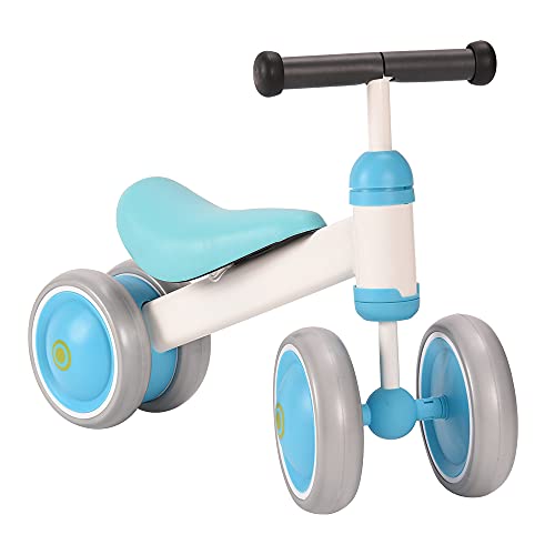 Kinder Laufrad Lauffahrrad Balance Bike ab 1 Jahr Baby Rutschrad mit TPU-Rädern Keine Schrauben Geschenke für Jungen/Mädchen Kleinkind Spielzeug-50 * 18 * 38cm-blau von HUOLE