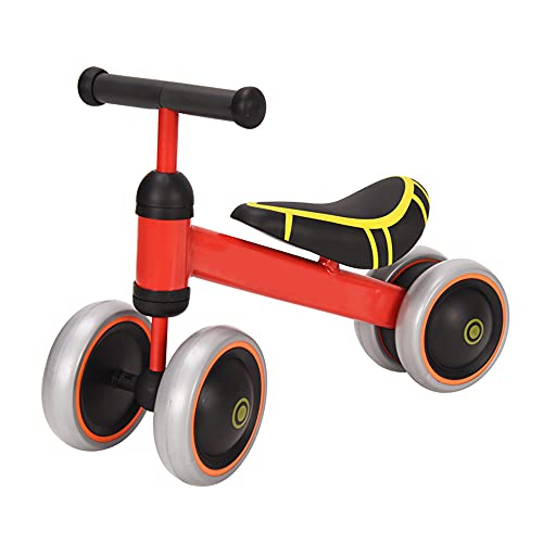 Kinder Laufrad Lauffahrrad Balance Bike ab 1 Jahr Baby Rutschrad mit TPU-Rädern Keine Schrauben Geschenke für Jungen/Mädchen Kleinkind Spielzeug-50 * 18 * 38cm-rot von HUOLE