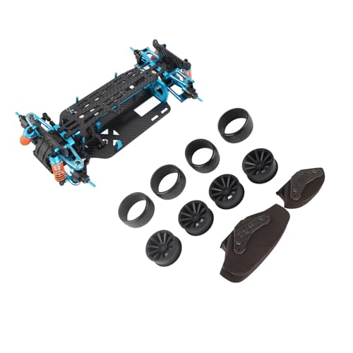 HUONIU Carbonfaser-Chassis-Kit mit Motorbasis aus Aluminiumlegierung für TT01 1/10 RC Car von HUONIU