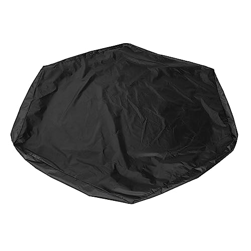 HUONIU Mehrfarbige sechseckige Sandabdeckung für Kinder, 140 x 120 x 20 cm, mit wasserdichtem Design (Schwarz) von HUONIU