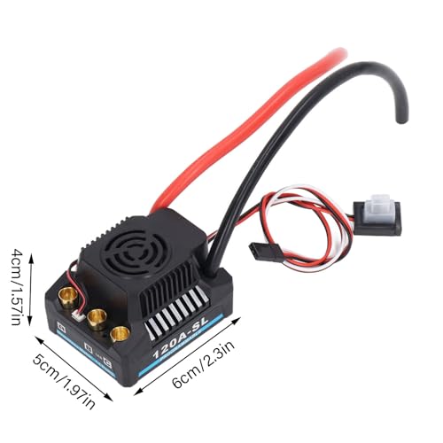 HUONIU Wasserdichter 120A bürstenloser elektronischer Geschwindigkeitsregler für 1/8 RC Car von HUONIU