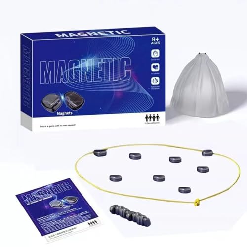 HUPIRCT Magnetisches Schachspiel, 20 PCS Magnetspiel, Tragbares magnetspiel, Lustiges Magnetspiel für 2-4 Spieler, Magnetisches Schachset für Kinder und Erwachsene (fünf Formen) von HUPIRCT