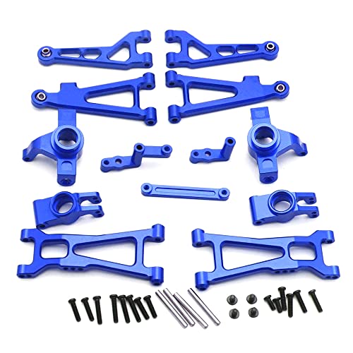 HUPYOMLER Metall-Upgrade-Teile-Set, Schwingenlenkbecher für HBX 16889 16890 SG1601 SG1602 1/16 RC Autozubehör, Blau von HUPYOMLER