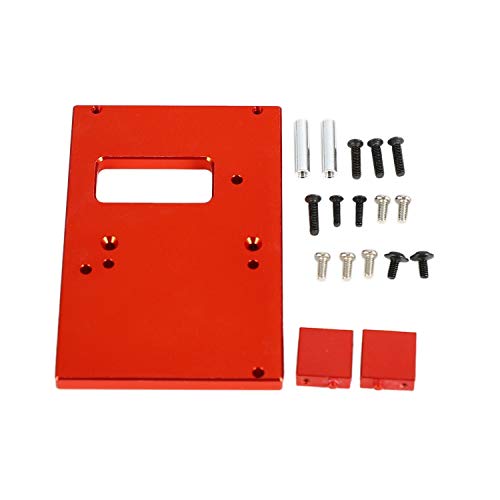 HUPYOMLER Teile für 17G 1/16 RC Modellauto Metall Servo Halterung Befestigungsplatte MN-D90 / MN-99 / MN-91 / -45 Rot von HUPYOMLER