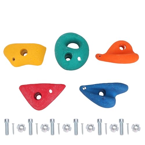 HUSHUI Harzklettern Hält für Kinder, Klettersteine Im Freien, 5pcs Lustige Klettersteine, Leicht an Wand- oder Kletterrahmen Gesichert HUSHUI Harzklettern Hält für Kinder, Klettersteine Im Freien, 5pcs Lustige Klettersteine, Leicht an Wand- oder Kletterrahmen Gesichert von HUSHUI