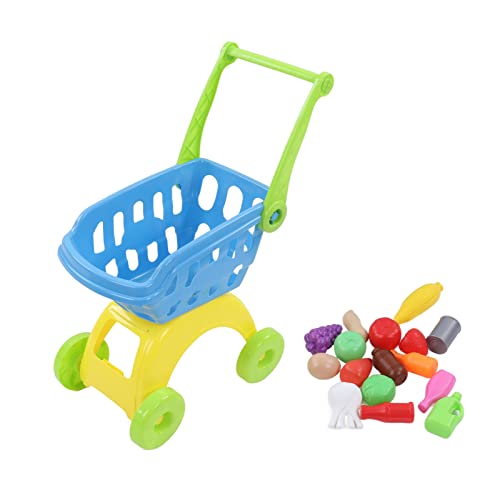 HUSHUI Kinder-Einkaufswagen, Trolley-Spielzeug, Obst-Einkaufswagen-Spielzeug, Simulations-Einkaufswagen, So Tun, Als Würden Sie Rollenspiele Spielen, Lernspielzeug Kinder (A) von HUSHUI