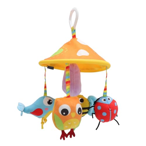 Plüsch -Kinderwagen Hanging Toy Calm & Neugeborene, Bildungsclip auf Spielzeug mit Heller Farbe, Reichhaltiges Sensorisches Erlebnis für Kinderwagen und Krippe von HUSHUI