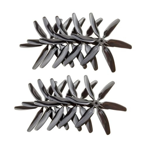 10 stücke 504060 5x4x6 6-Blatt Einfarbig CW CCW 5 zoll Propeller Klinge for FPV Quadcopter Racing RC Drohnen Rahmen Kit (5 Paar) von HUTIANSN